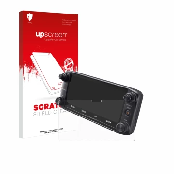 Front side of a product packaging with the brand logo upscreen. Next to it is the device Icom ID-5100 shown with the correspon