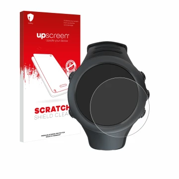 Front side of a product packaging with the brand logo upscreen. Next to it is the device Suunto Ambit3 Sport Black shown with 