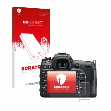 Front side of a product packaging with the brand logo upscreen. Next to it is the device Nikon D7200 shown with the correspond