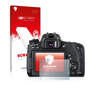 Front side of a product packaging with the brand logo upscreen. Next to it is the device Canon EOS 760D shown with the corresp