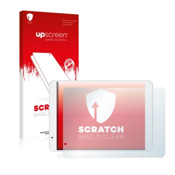 Front side of a product packaging with the brand logo upscreen. Next to it is the device Teclast X89HD shown with the correspo