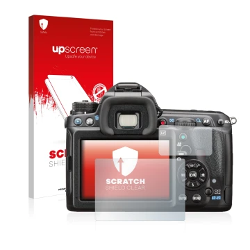 Front side of a product packaging with the brand logo upscreen. Next to it is the device Pentax K-3 II shown with the correspo