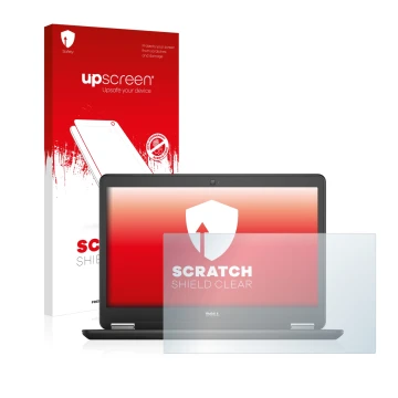 Front side of a product packaging with the brand logo upscreen. Next to it is the device Dell Latitude 14 E7450 Non-Touch show