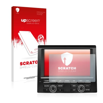 Front side of a product packaging with the brand logo upscreen. Next to it is the device Porsche PCM Macan 2015 shown with the