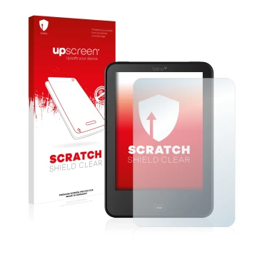 Front side of a product packaging with the brand logo upscreen. Next to it is the device Tolino Vision 3 HD shown with the cor