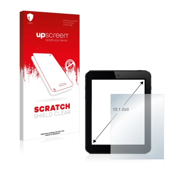 Front side of a product packaging with the brand logo upscreen. Next to it is the device shown with the corresponding screen p