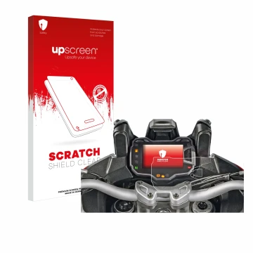 Front side of a product packaging with the brand logo upscreen. Next to it is the device Ducati Multistrada 1200 2015+ Speedom