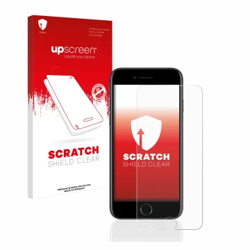 Front side of a product packaging with the brand logo upscreen. Next to it is the device Apple iPhone 7 shown with the corresp