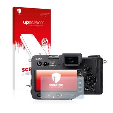 Front side of a product packaging with the brand logo upscreen. Next to it is the device Sigma SD Quattro H shown with the cor