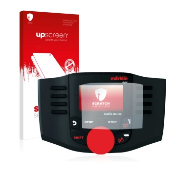 Front side of a product packaging with the brand logo upscreen. Next to it is the device Märklin Mobile Station 60657 2016 sho