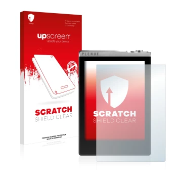 Front side of a product packaging with the brand logo upscreen. Next to it is the device Cowon Plenue D shown with the corresp