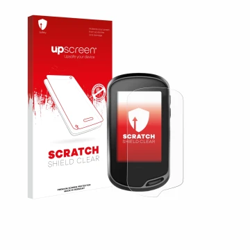 Front side of a product packaging with the brand logo upscreen. Next to it is the device Garmin Oregon 700 shown with the corr