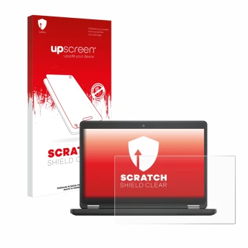 Front side of a product packaging with the brand logo upscreen. Next to it is the device Dell Latitude 14 E5450 Non-Touch show