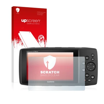 Front side of a product packaging with the brand logo upscreen. Next to it is the device Garmin 276Cx shown with the correspon