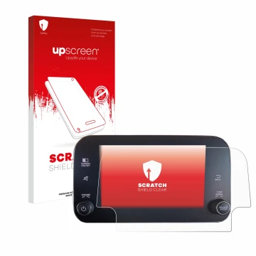 Front side of a product packaging with the brand logo upscreen. Next to it is the device Fiat Tipo 2016-2019 Uconnet 7