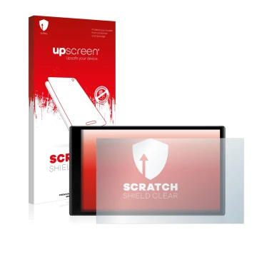 Front side of a product packaging with the brand logo upscreen. Next to it is the device Garmin DriveSmart 61 LMT-D shown with