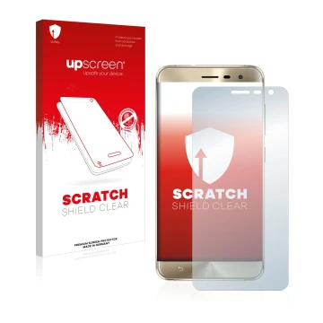 Front side of a product packaging with the brand logo upscreen. Next to it is the device ASUS ZenFone 3 ZE552KL shown with the