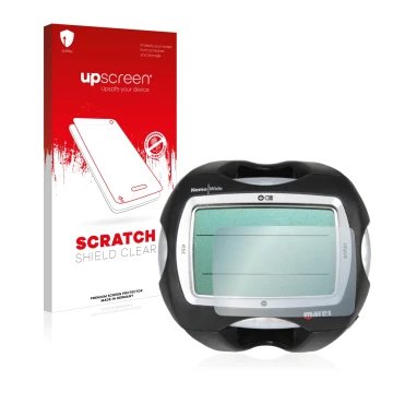 Front side of a product packaging with the brand logo upscreen. Next to it is the device Mares Nemo Wide 2 shown with the corr