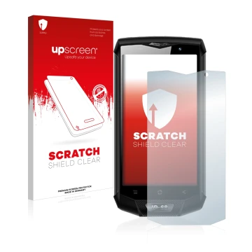 Front side of a product packaging with the brand logo upscreen. Next to it is the device Blackview BV8000 Pro shown with the c