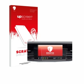 Front side of a product packaging with the brand logo upscreen. Next to it is the device Opel Insignia 2017 Navi 900 IntelliLi