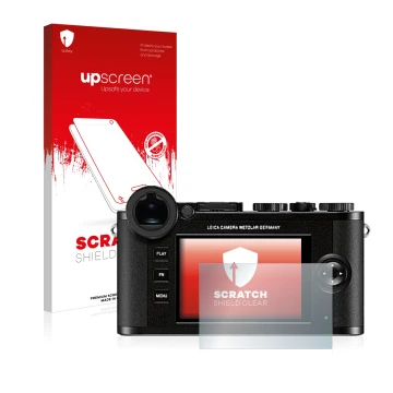 Front side of a product packaging with the brand logo upscreen. Next to it is the device Leica CL shown with the corresponding