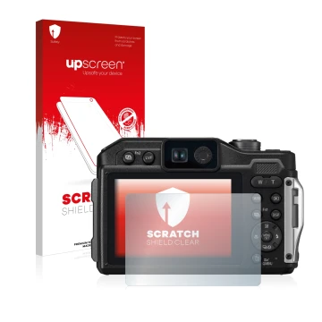 Front side of a product packaging with the brand logo upscreen. Next to it is the device Panasonic Lumix DC-FT7 shown with the