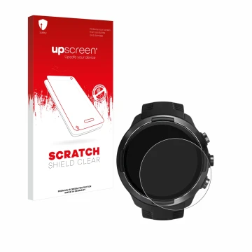 Front side of a product packaging with the brand logo upscreen. Next to it is the device Suunto 9 shown with the corresponding
