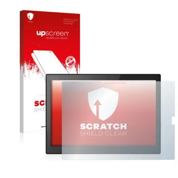 Front side of a product packaging with the brand logo upscreen. Next to it is the device Lenovo ThinkPad X1 Tablet (3.Gen) sho