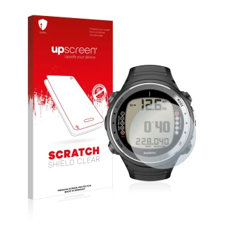 Front side of a product packaging with the brand logo upscreen. Next to it is the device Suunto D4I shown with the correspondi