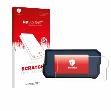 Front side of a product packaging with the brand logo upscreen. Next to it is the device KTM 390 Duke 2017 shown with the corr