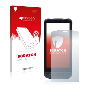 Front side of a product packaging with the brand logo upscreen. Next to it is the device Newland MT90 Orca shown with the corr