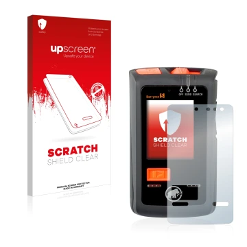 Front side of a product packaging with the brand logo upscreen. Next to it is the device Mammut Barryvox S shown with the corr
