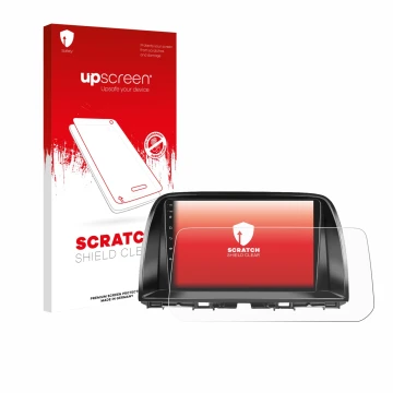 Front side of a product packaging with the brand logo upscreen. Next to it is the device Mazda CX-5 2017 Infotainment System s