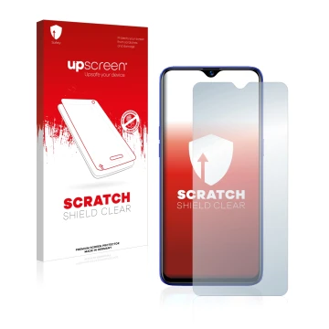 Front side of a product packaging with the brand logo upscreen. Next to it is the device realme 3 Pro shown with the correspon