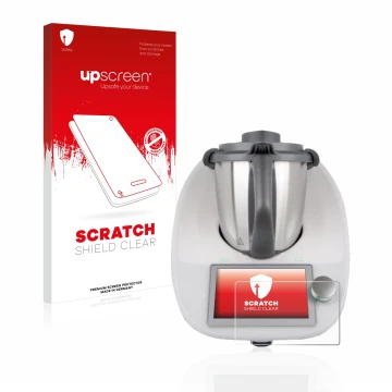 Front side of a product packaging with the brand logo upscreen. Next to it is the device Vorwerk Bimby TM6 shown with the corr