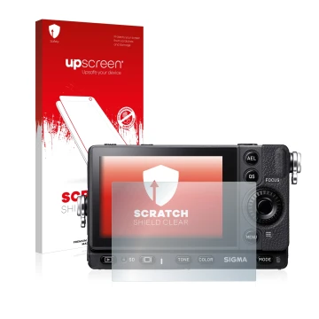 Front side of a product packaging with the brand logo upscreen. Next to it is the device Sigma FP shown with the corresponding