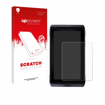 Front side of a product packaging with the brand logo upscreen. Next to it is the device Atomos Shogun 7 shown with the corres