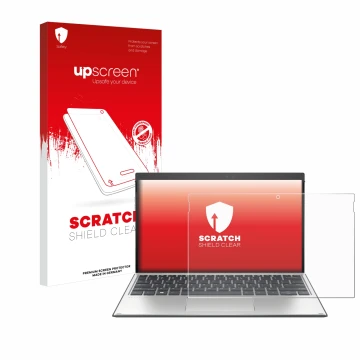 Front side of a product packaging with the brand logo upscreen. Next to it is the device HP Elite x2 G4 shown with the corresp
