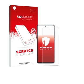 Front side of a product packaging with the brand logo upscreen. Next to it is the device Samsung Galaxy Note 10 Lite shown wit