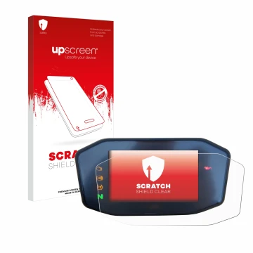 Front side of a product packaging with the brand logo upscreen. Next to it is the device KTM 890 Duke R 2020 TFT Screen shown 