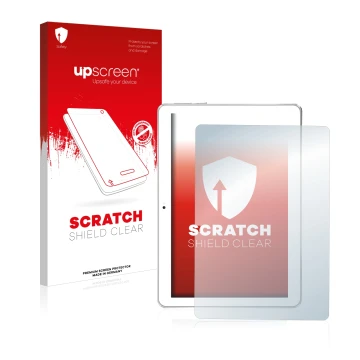 Front side of a product packaging with the brand logo upscreen. Next to it is the device Toscido X104 10