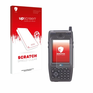 Front side of a product packaging with the brand logo upscreen. Next to it is the device M3 Mobile M3 SKY MC-7500S shown with 