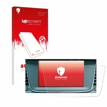 Front side of a product packaging with the brand logo upscreen. Next to it is the device Opel Grandland X Hybrid 2020 IntelliL