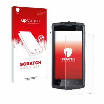 Front side of a product packaging with the brand logo upscreen. Next to it is the device GoClever Quantum 500 Steel shown with