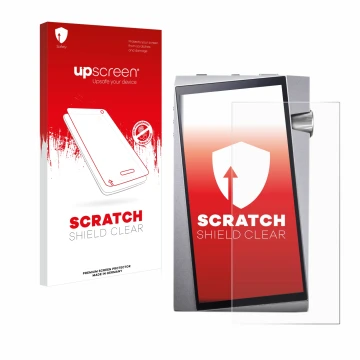 Front side of a product packaging with the brand logo upscreen. Next to it is the device Astell&Kern A&norma SR25 shown with t
