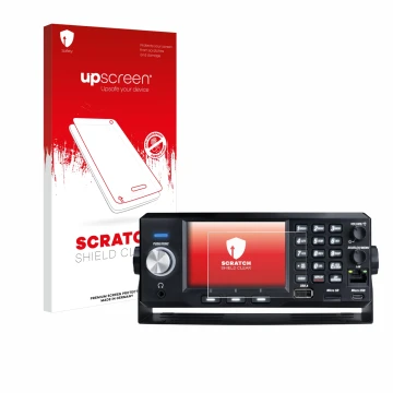 Front side of a product packaging with the brand logo upscreen. Next to it is the device Uniden SDS200E shown with the corresp