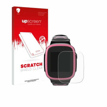 Front side of a product packaging with the brand logo upscreen. Next to it is the device Xplora X5 Play shown with the corresp