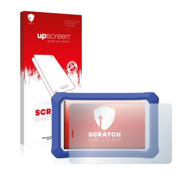 Front side of a product packaging with the brand logo upscreen. Next to it is the device Clementoni Clempad 9 Plus shown with 