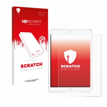 Front side of a product packaging with the brand logo upscreen. Next to it is the device Apple iPad 10.2