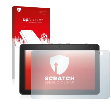 Front side of a product packaging with the brand logo upscreen. Next to it is the device Amazon Echo Show 10 (3th Gen.) shown 